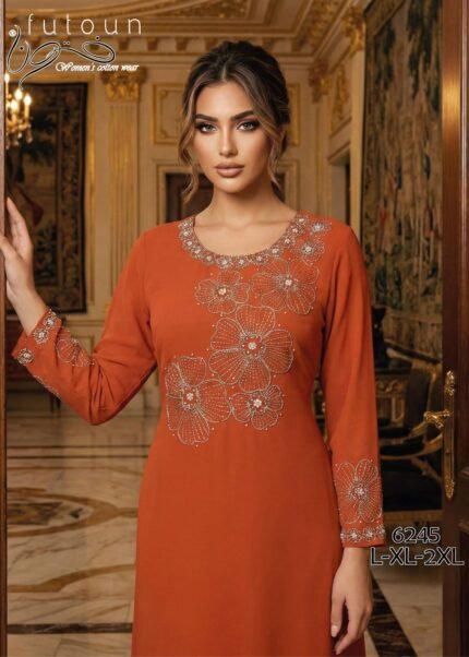 عبايه حريمي قطن - براند فُتون - موديل 6245
