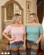 بيجاما برمودا صيفي حريمي “ميكي وميني” كاروهات رقيقة (Copy)