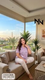 بيجاما صيفي حريمي “وومان” بنطلون طويل أوفر سايز (Copy)