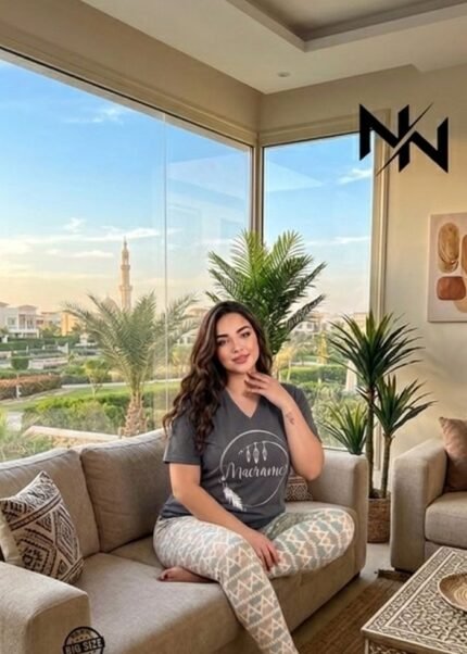 بيجاما صيفي حريمي “وومان” بنطلون طويل أوفر سايز (Copy)
